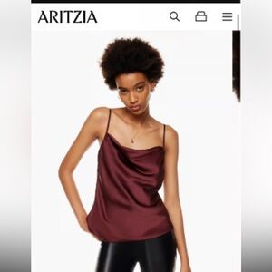 Wilfred Burgundy Satin Camisole